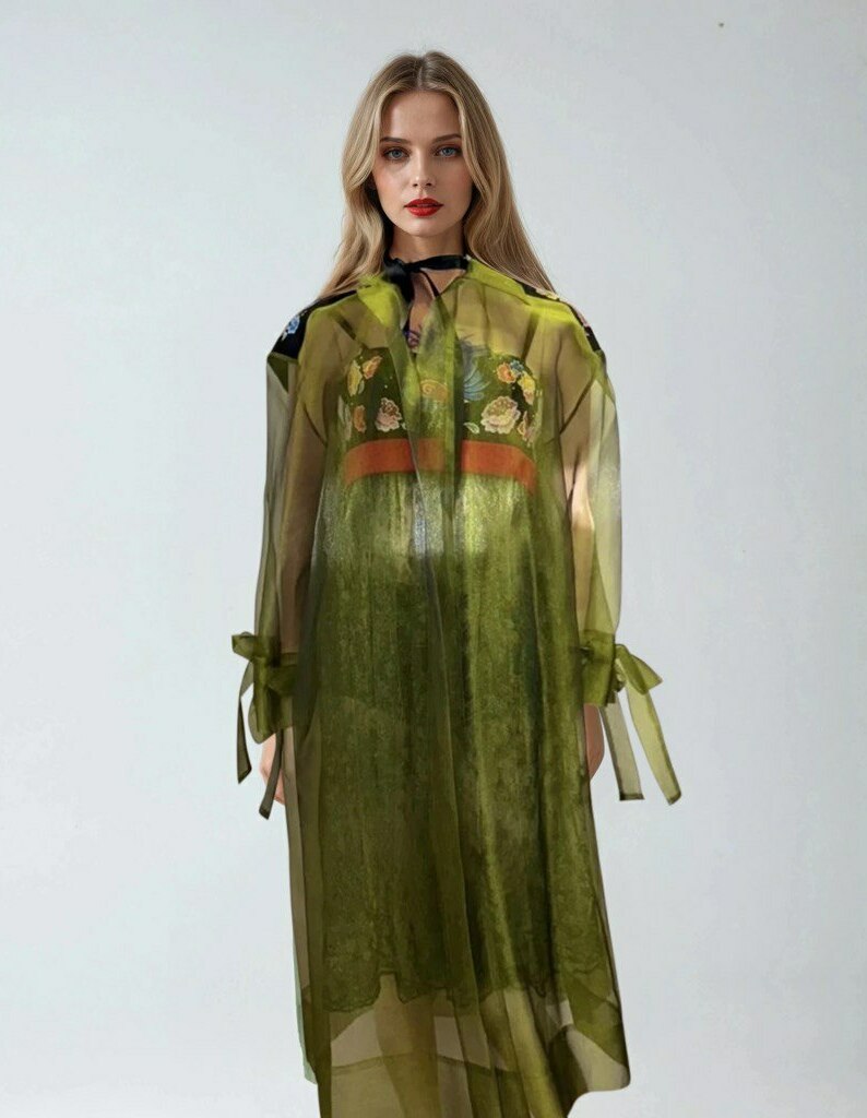 Платье Бюстье с Городским Халатом из Органзы 